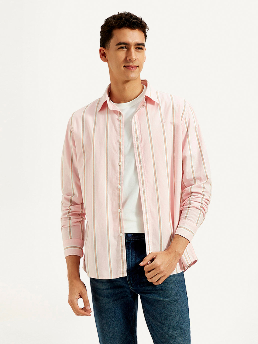 LEVIS Men's Striped Slim Fit Oxford Shirt