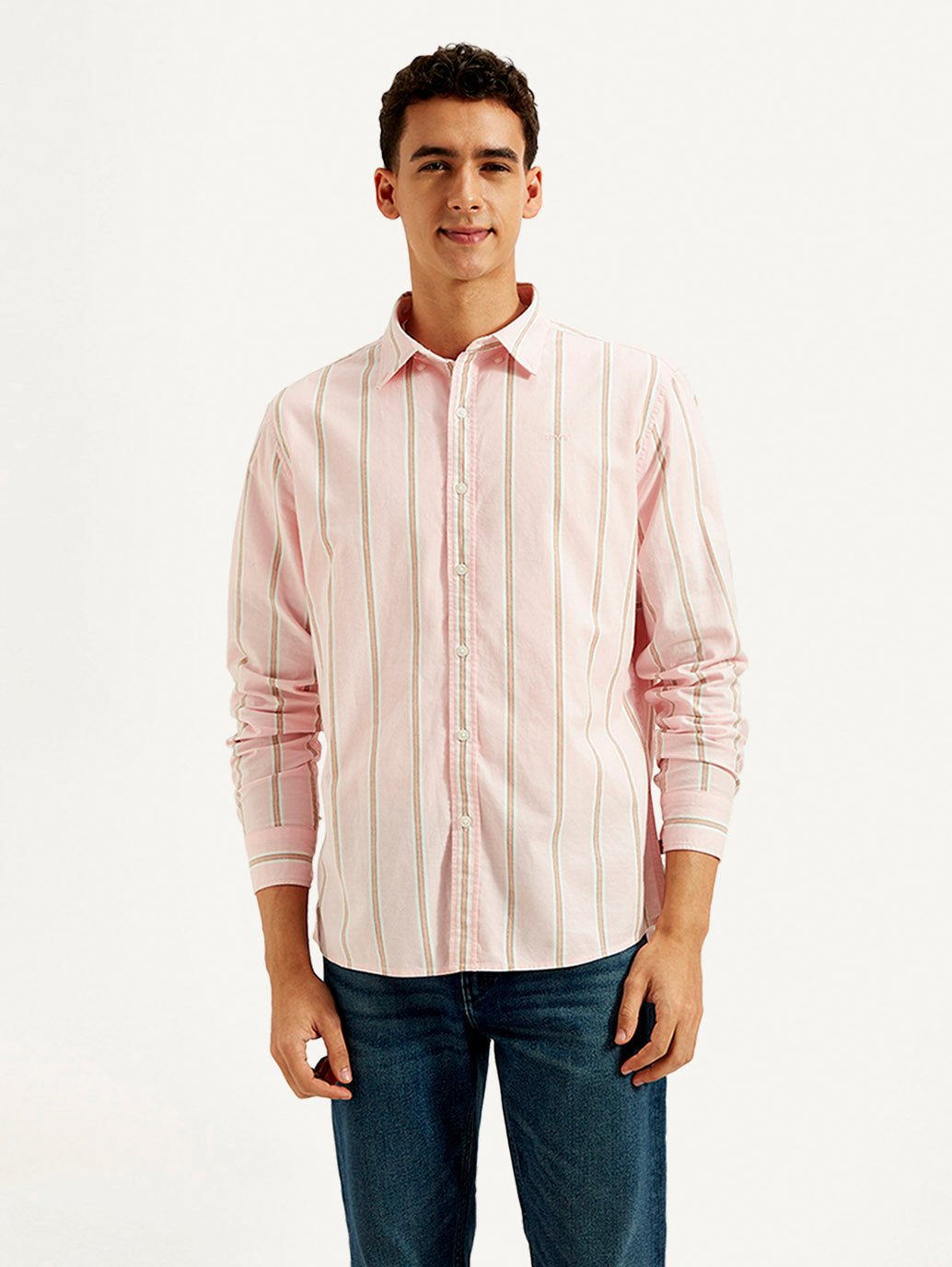 LEVIS Men's Striped Slim Fit Oxford Shirt