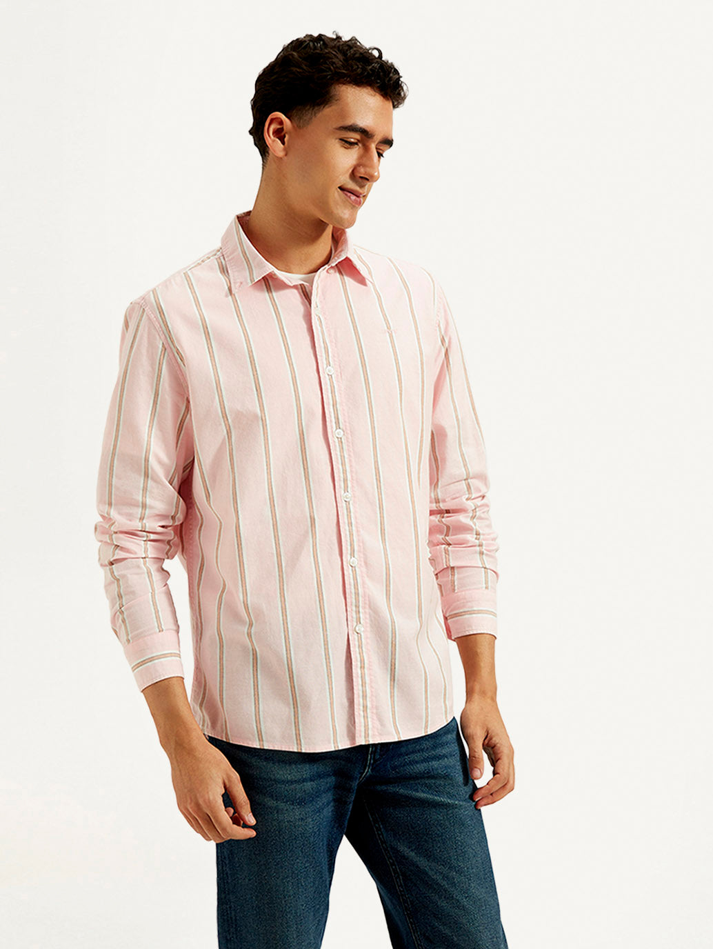 LEVIS Men's Striped Slim Fit Oxford Shirt