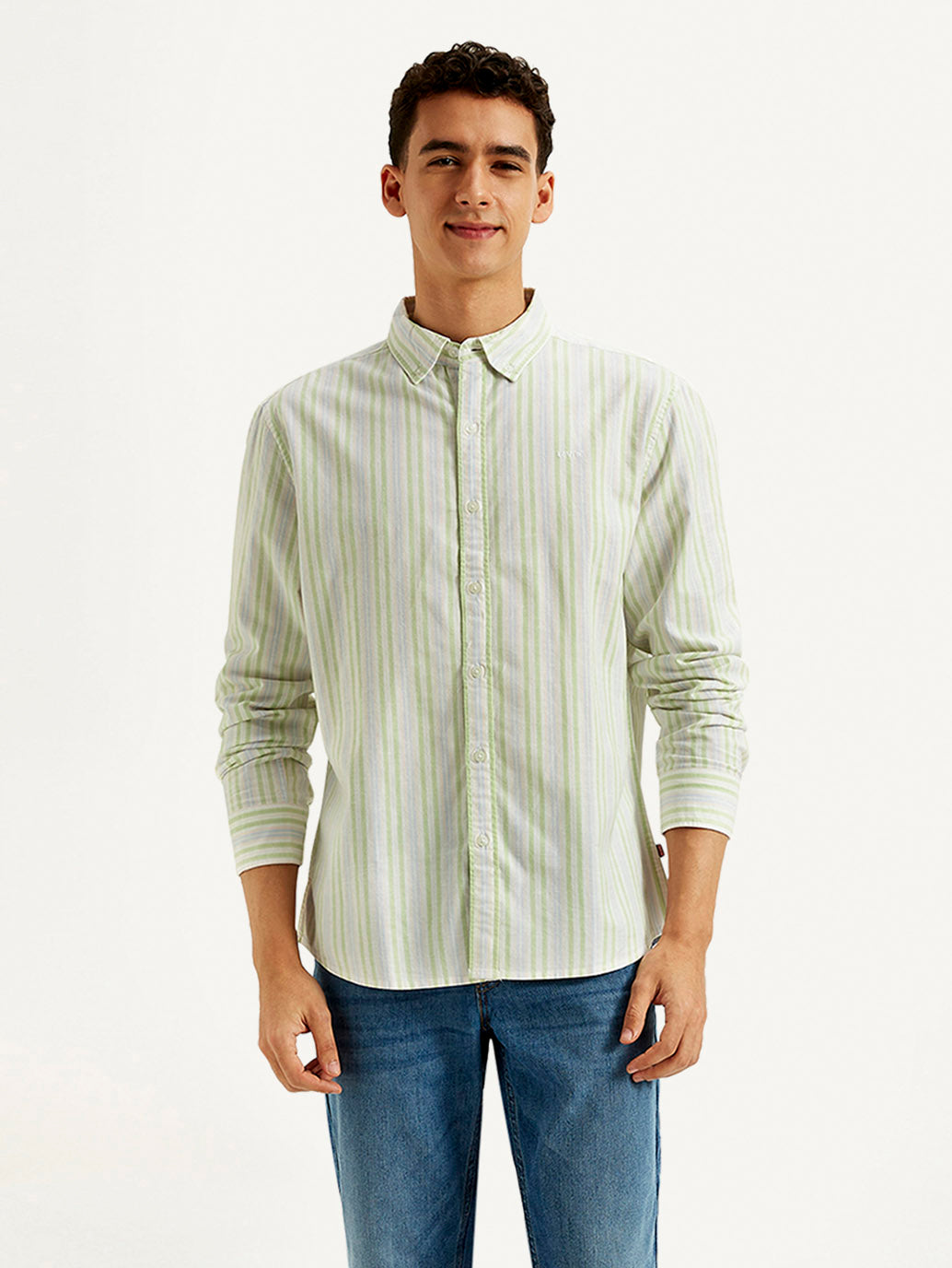 LEVIS Men's Striped Slim Fit Oxford Shirt
