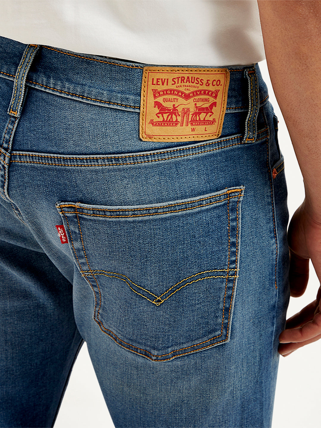 LEVIS Men's 513 Slim Straight Fit Blue Jeans