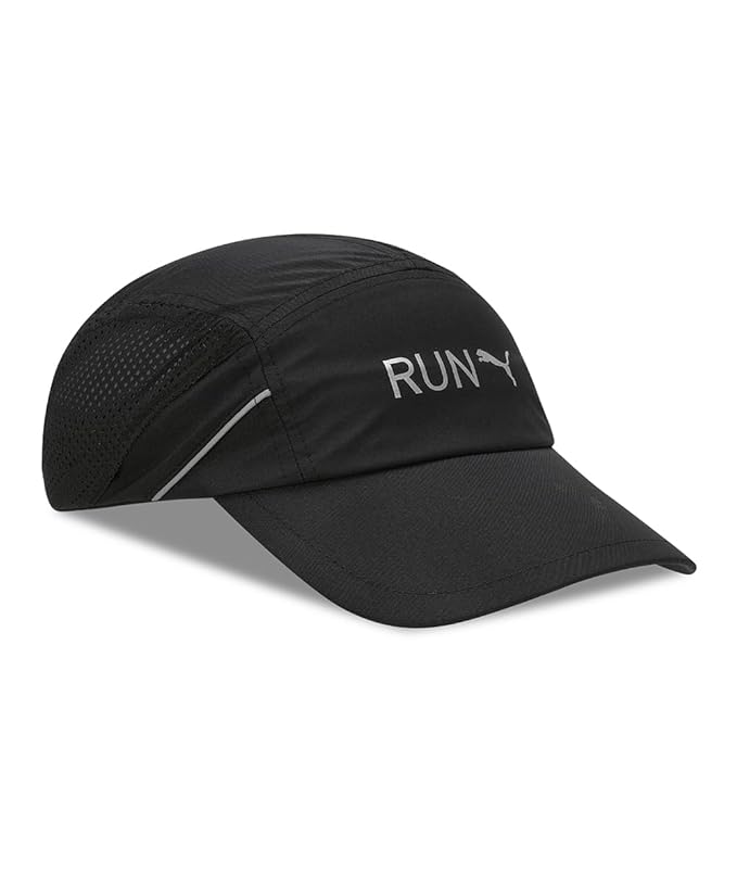 Side view of PUMA Unisex Lifestyle Cap, highlighting the adjustable strap, breathable fabric, and iconic PUMA logo, designed for a comfortable and stylish fit during casual wear.