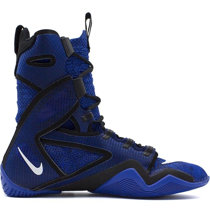 A side view of Nike HyperKO 2 boxing men's footwear showcasing the sleek lightweight upper secure fit and durable outsole designed for ring performance placed on a clean background.