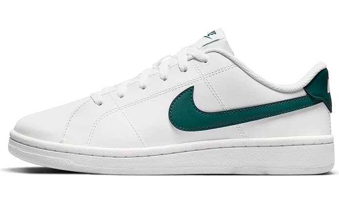 A front-angle view of Nike lifestyle lace-up shoes for men, highlighting the clean design, textured outsole, and prominent Nike logo on the side, set against a minimalistic background