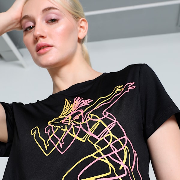 Puma Active Graphic Tee III PUMA Black Women's T-Shirts