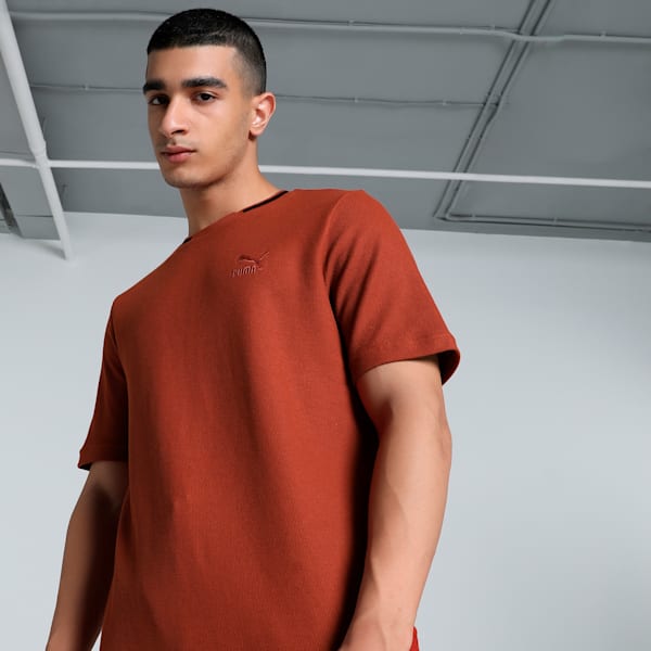 Front view of PUMA Men's Crew, showcasing its relaxed fit, modern design, and iconic logo for a casual and stylish look.