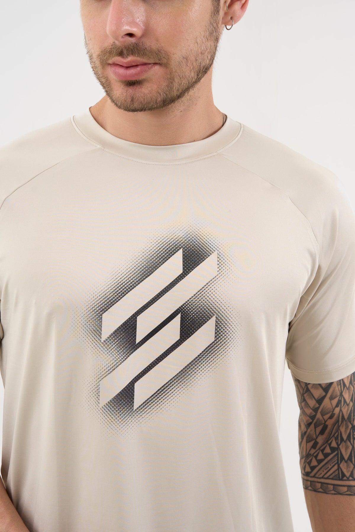 DCYPHR Men's AUSM5X™ Crewneck Tee-Ivory Mist
