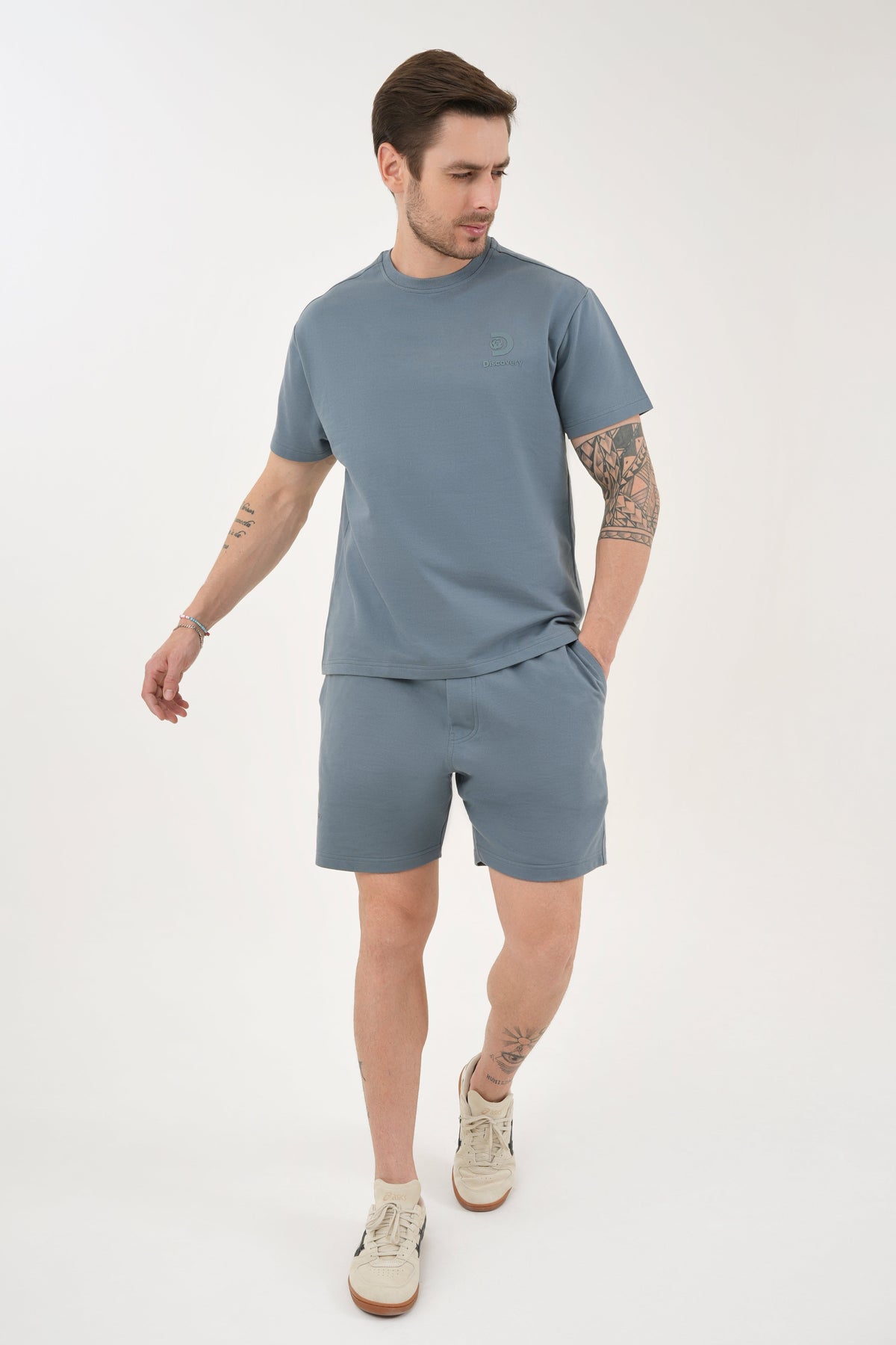 DCYPHR DISCOVERY Men's Lounge Explorer Shorts-Dark Cloud