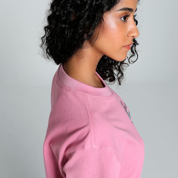 Puma DOWNTOWN Relaxed Graphic Tee Mauved Out Women's T-Shirts