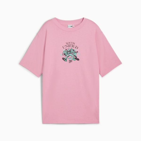 Puma DOWNTOWN Relaxed Graphic Tee Mauved Out Women's T-Shirts
