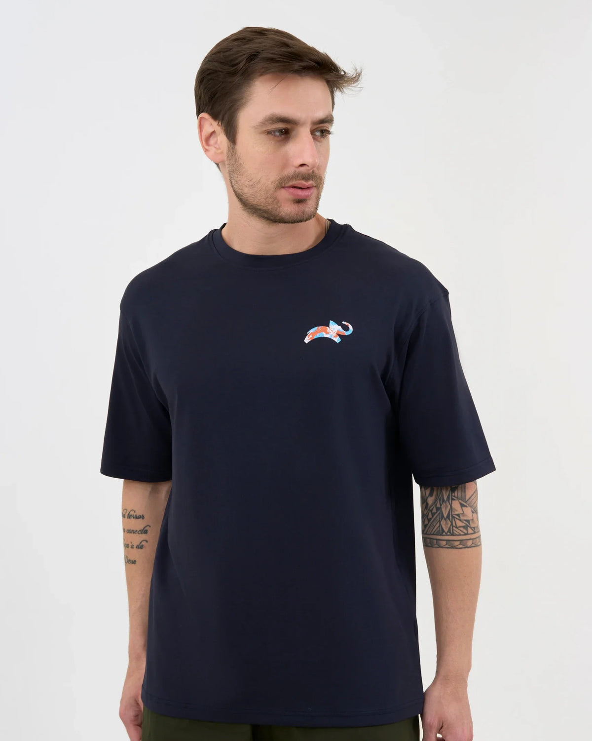 DCYPHR DISCOVERY Men's Climb High Graphic Tee-Night Lagoon