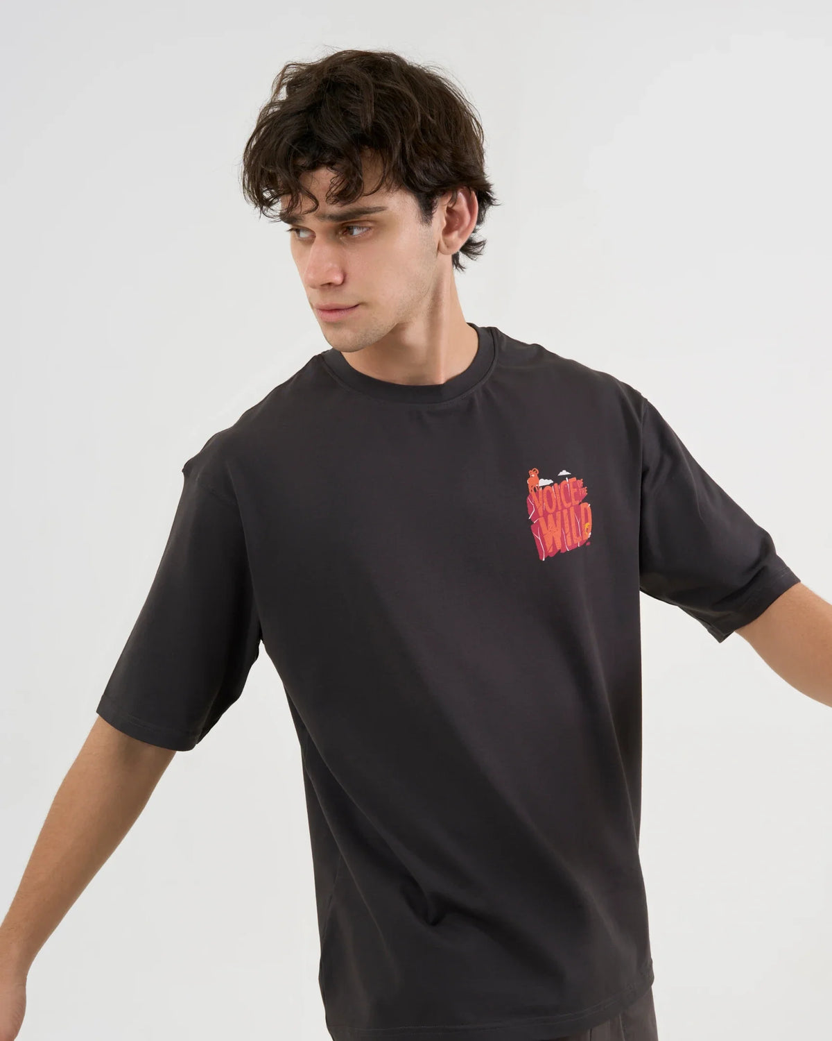 DCYPHR DISCOVERY Men's Voice Of The Wild Graphic Tee-Dark Night