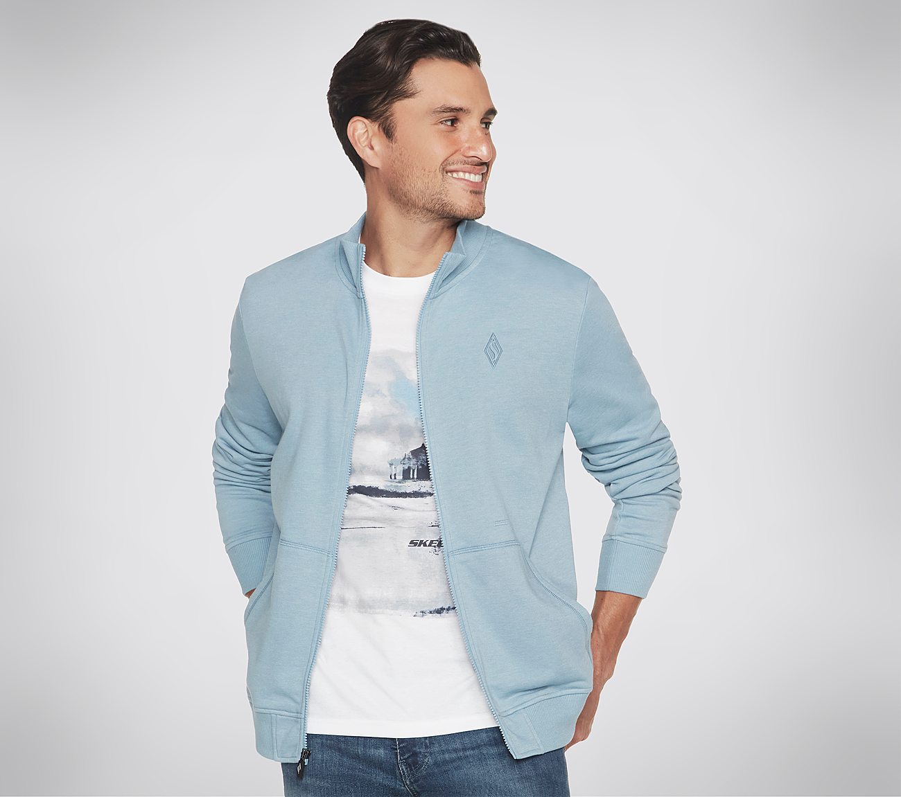 Skechers THE HOODLESS HOODIE GOWALK EV Men's Jacket