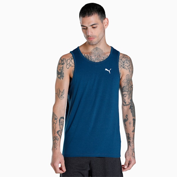 Front view of PUMA Men's Crew, showcasing its relaxed fit, modern design, and iconic logo for a casual and stylish look.