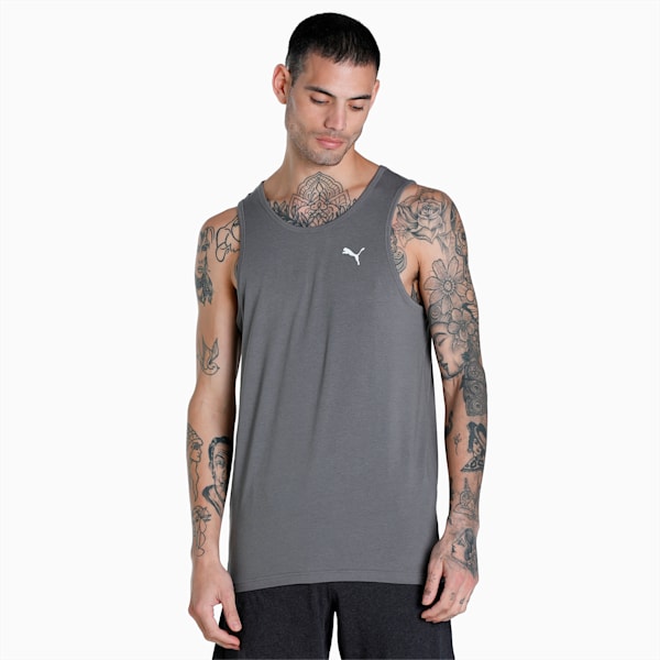 Front view of PUMA Men's Crew, showcasing its relaxed fit, modern design, and iconic logo for a casual and stylish look.