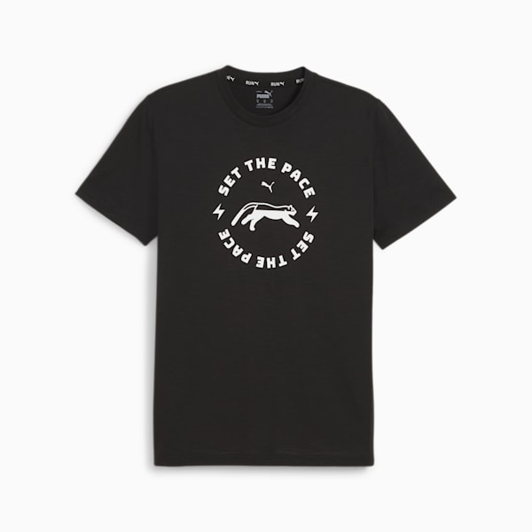 Puma MEN S GRAPHIC RUN SLOGAN TEE Q1 PUMA Bla Men's T-Shirts