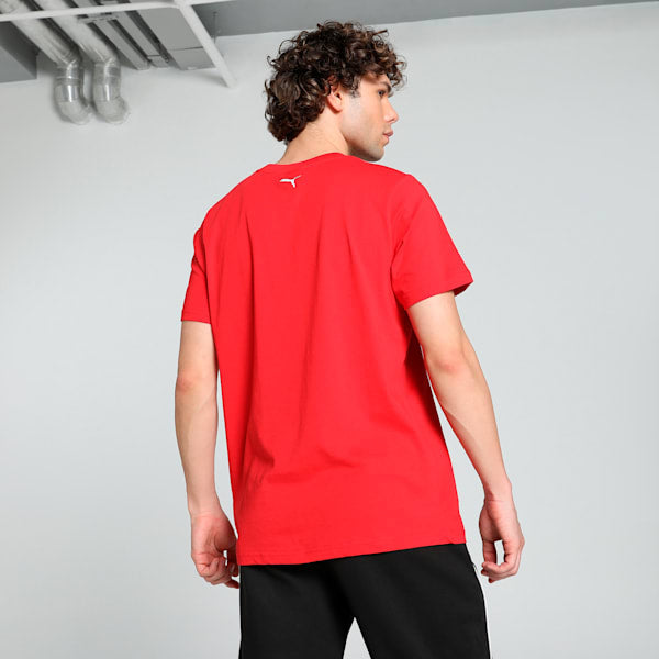 Puma Ferrari Race Tonal Big Shield Tee Rosso Men's T-Shirts