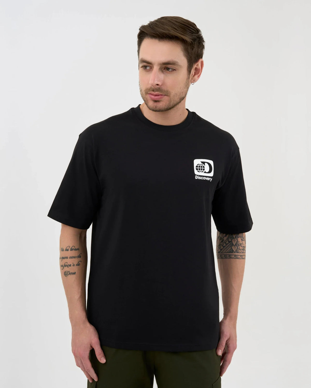 DCYPHR DISCOVERY Men's Retro Graphic Tee-Black