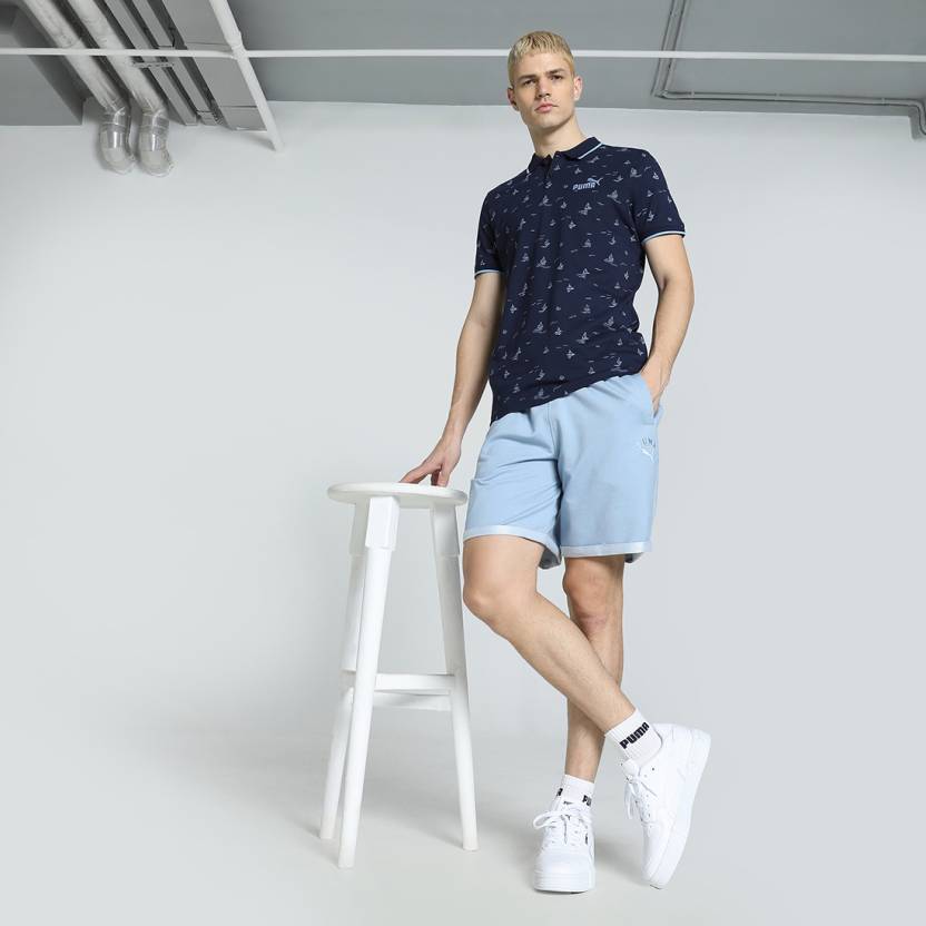 Puma AOP Polo PUMA Navy-Day dream Men's Polo T-Shirts