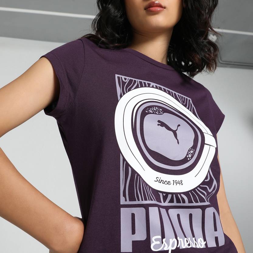 Puma ESS Graphic Tee W Midnight Plum Women's T-Shirts