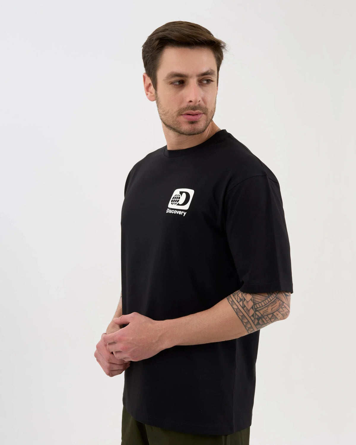 DCYPHR DISCOVERY Men's Retro Graphic Tee-Black