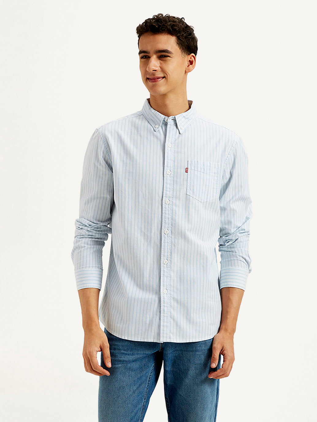 LEVIS Men's Striped Slim Fit Oxford Shirt