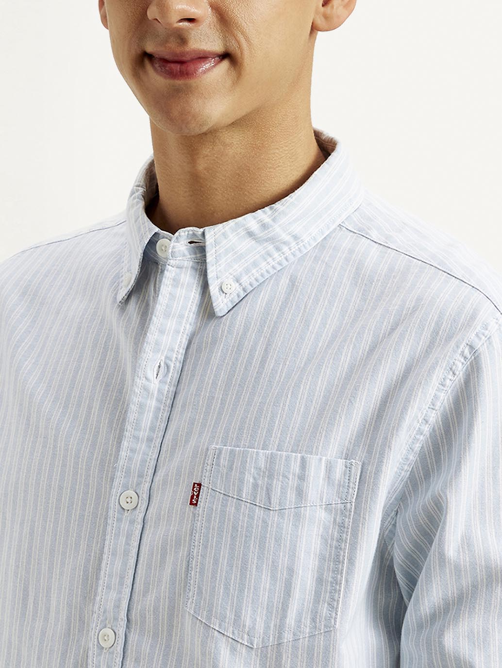 LEVIS Men's Striped Slim Fit Oxford Shirt