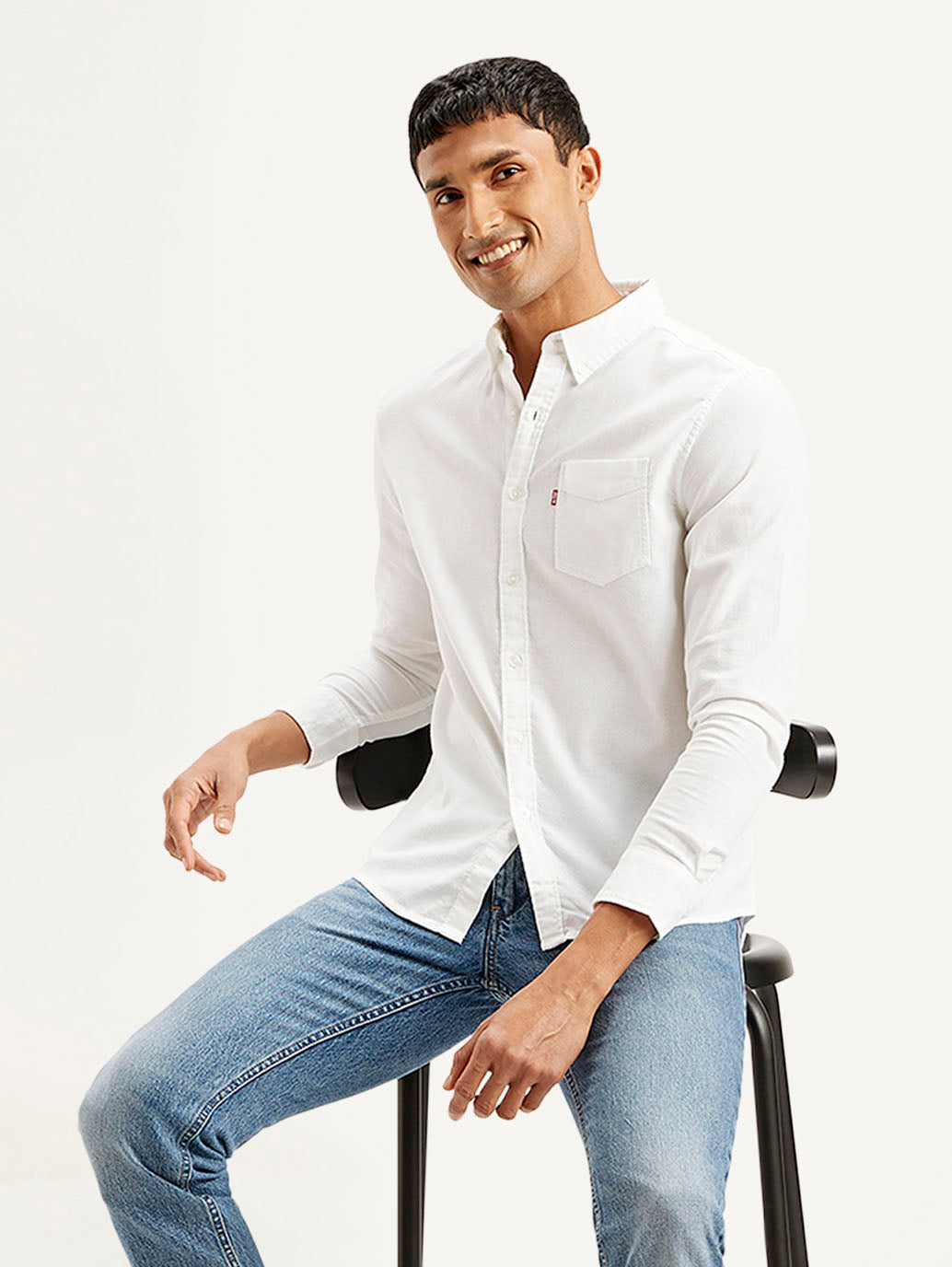 Levi’s Men’s Woven Shirt featuring a stylish button-down design, premium fabric, and a comfortable fit for everyday and formal wear.