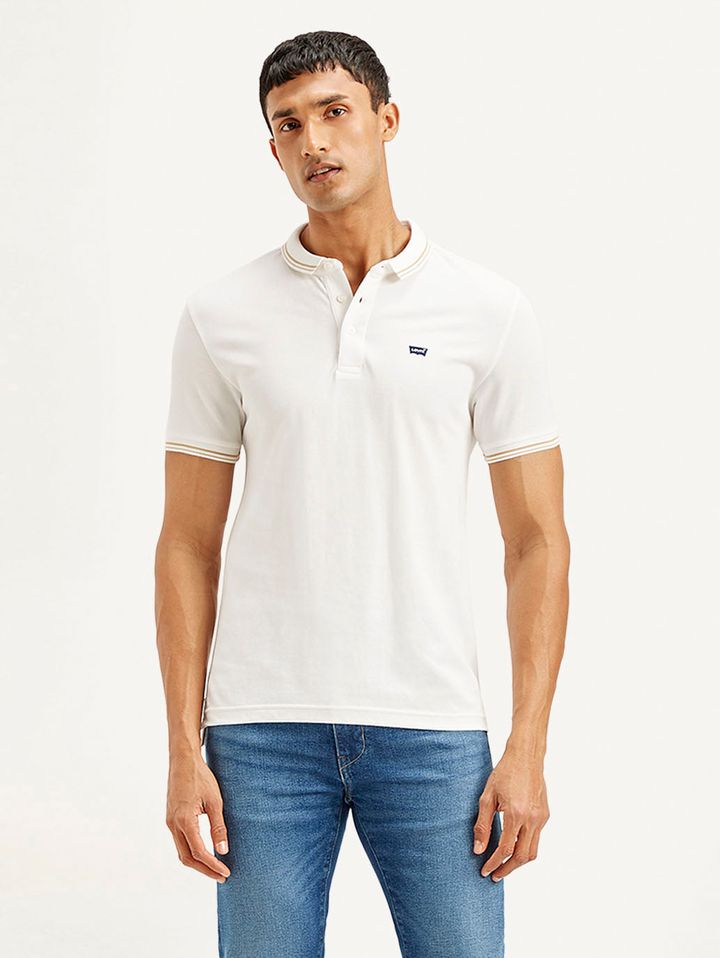 LEVIS Men's Solid Slim Fit Polo T-shirt