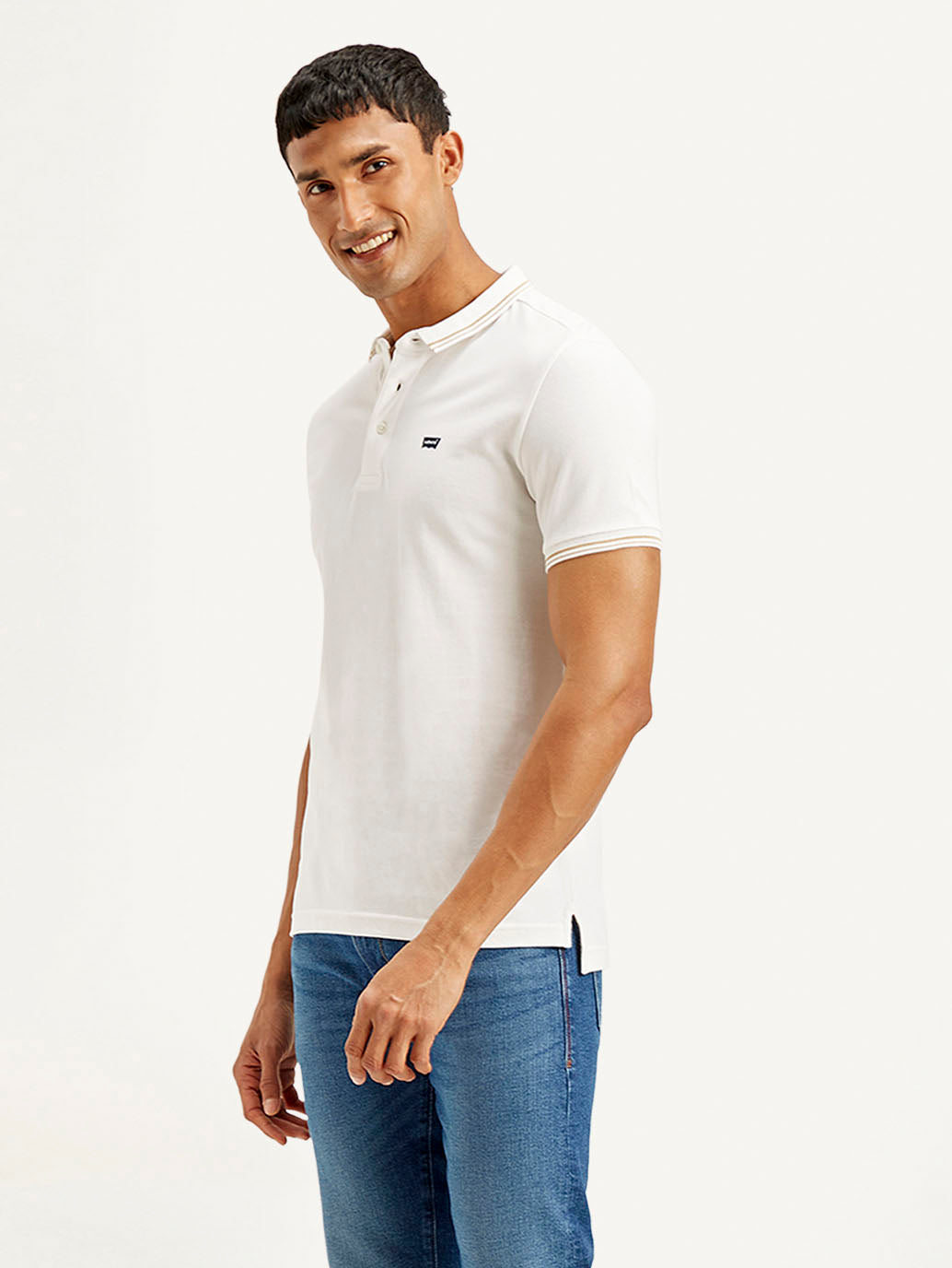 LEVIS Men's Solid Slim Fit Polo T-shirt