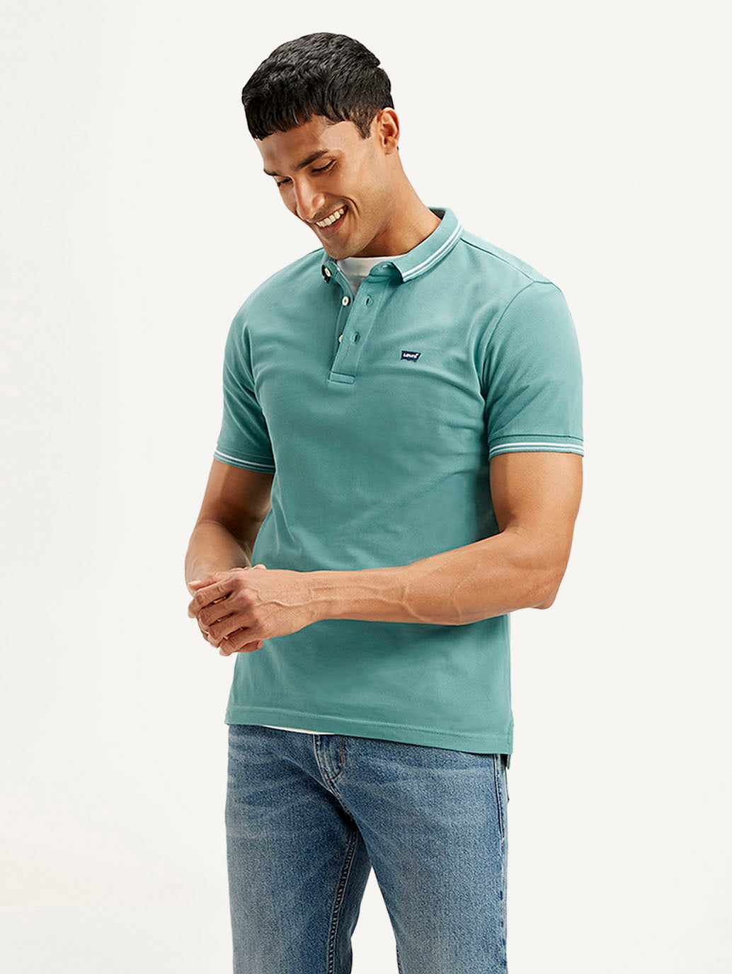 LEVIS Men's Solid Slim Fit Polo T-shirt