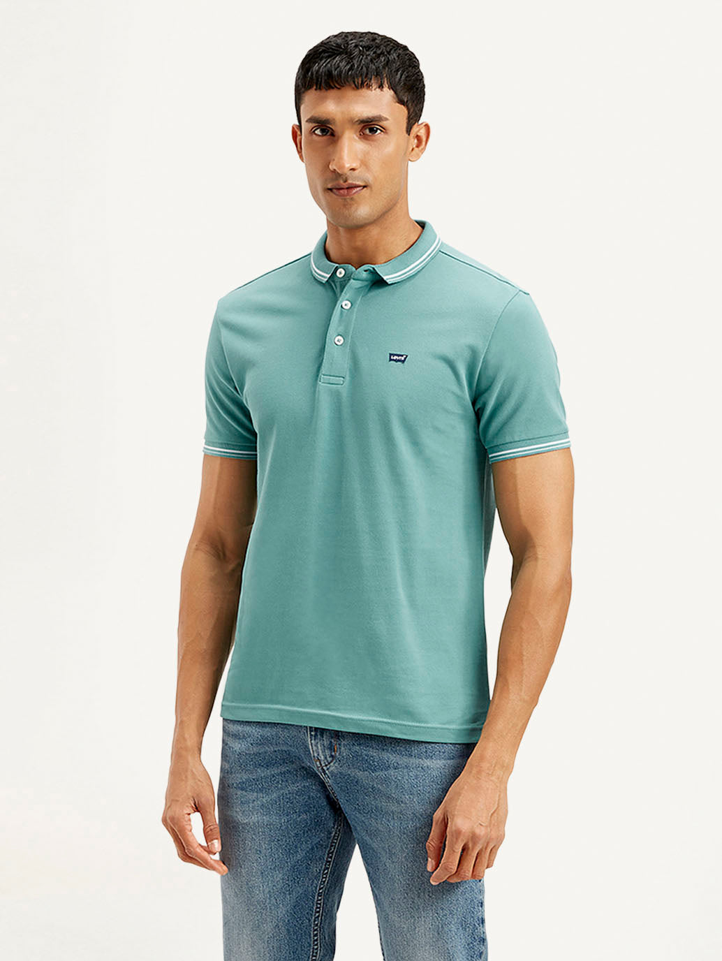 LEVIS Men's Solid Slim Fit Polo T-shirt