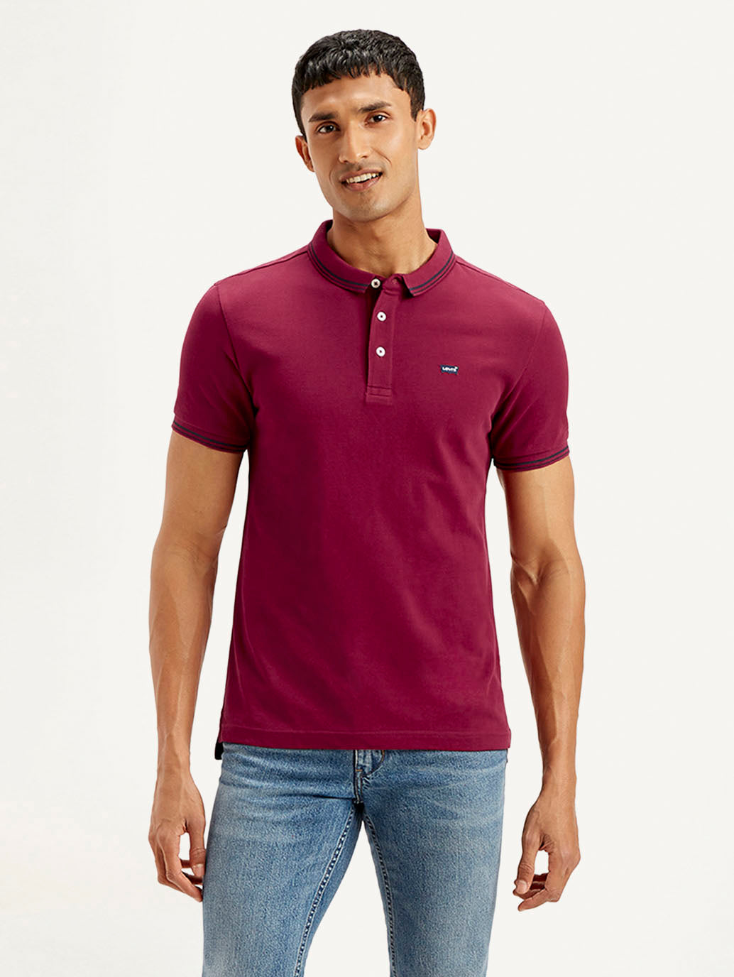 LEVIS Men's Solid Slim Fit Polo T-shirt