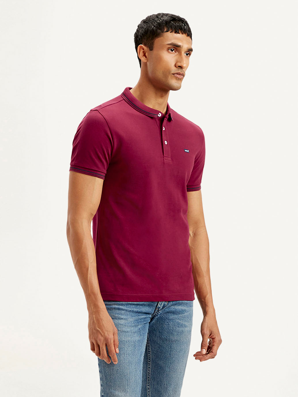 LEVIS Men's Solid Slim Fit Polo T-shirt