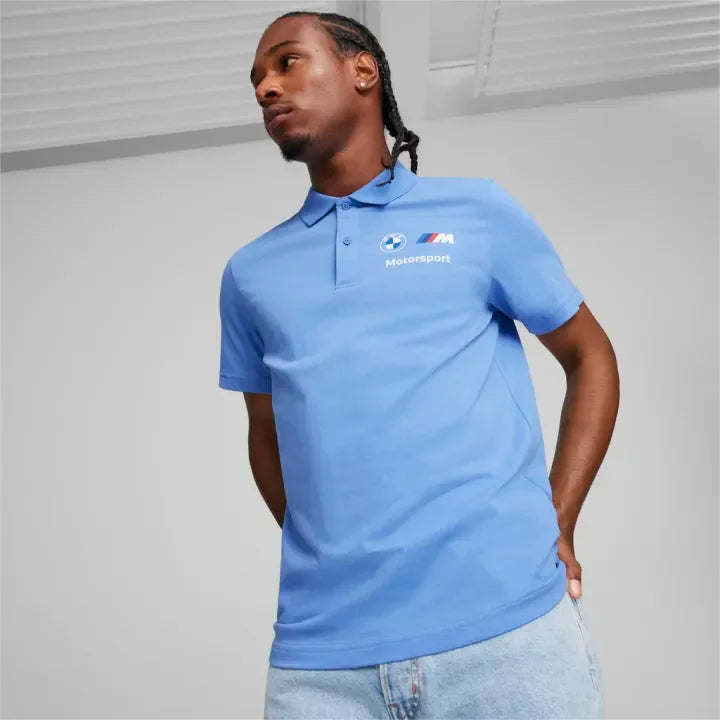 Front view of PUMA Men's Polo, showcasing the classic design, breathable fabric, and signature PUMA branding for a stylish and casual look.