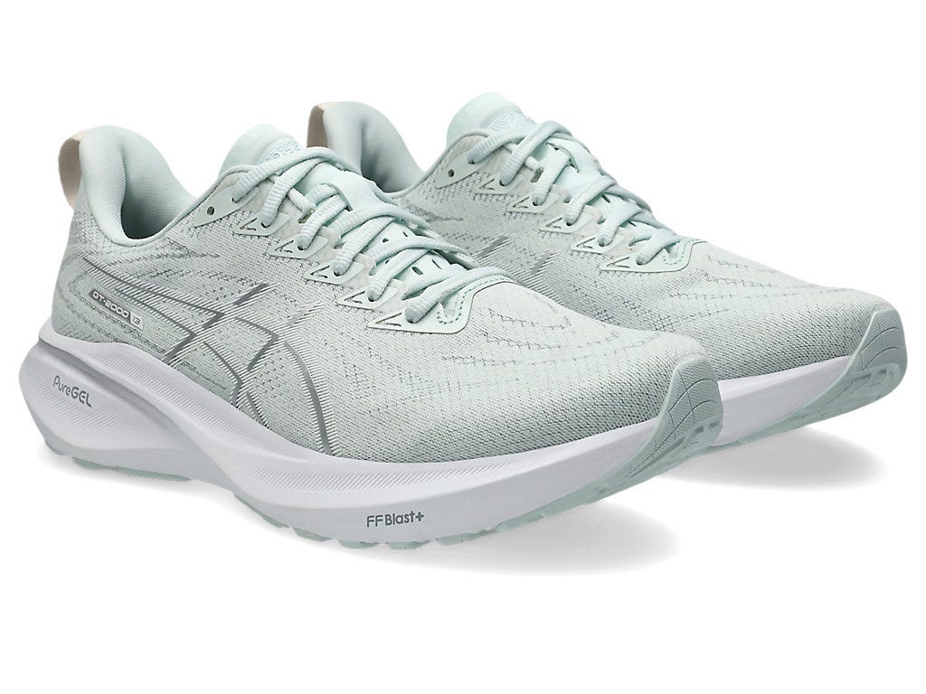 The ASICS GT-2000 13 features advanced stability, dynamic cushioning, and breathable mesh in a sleek lace-up design, perfect for overpronators and long runs