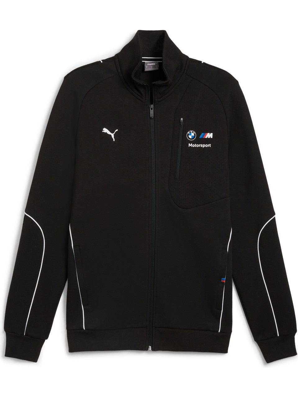 Front view of PUMA Men's Winter Jacket, highlighting the insulated design, sleek fit, and signature PUMA logo, ideal for cold-weather wear.