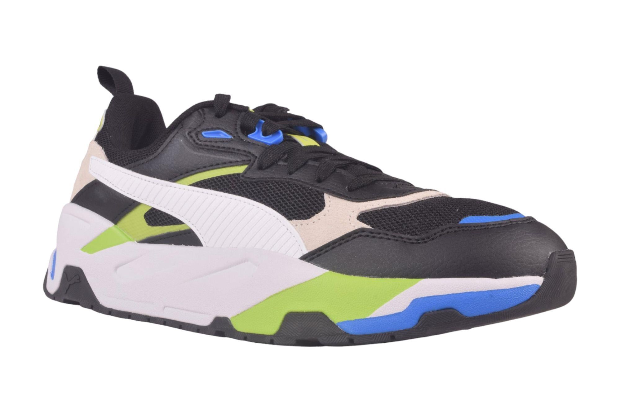 Side view of PUMA Men's Running Lace-Up Sneakers, showcasing the breathable upper, cushioned midsole, durable outsole, and iconic PUMA logo, designed for comfort and performance in running.