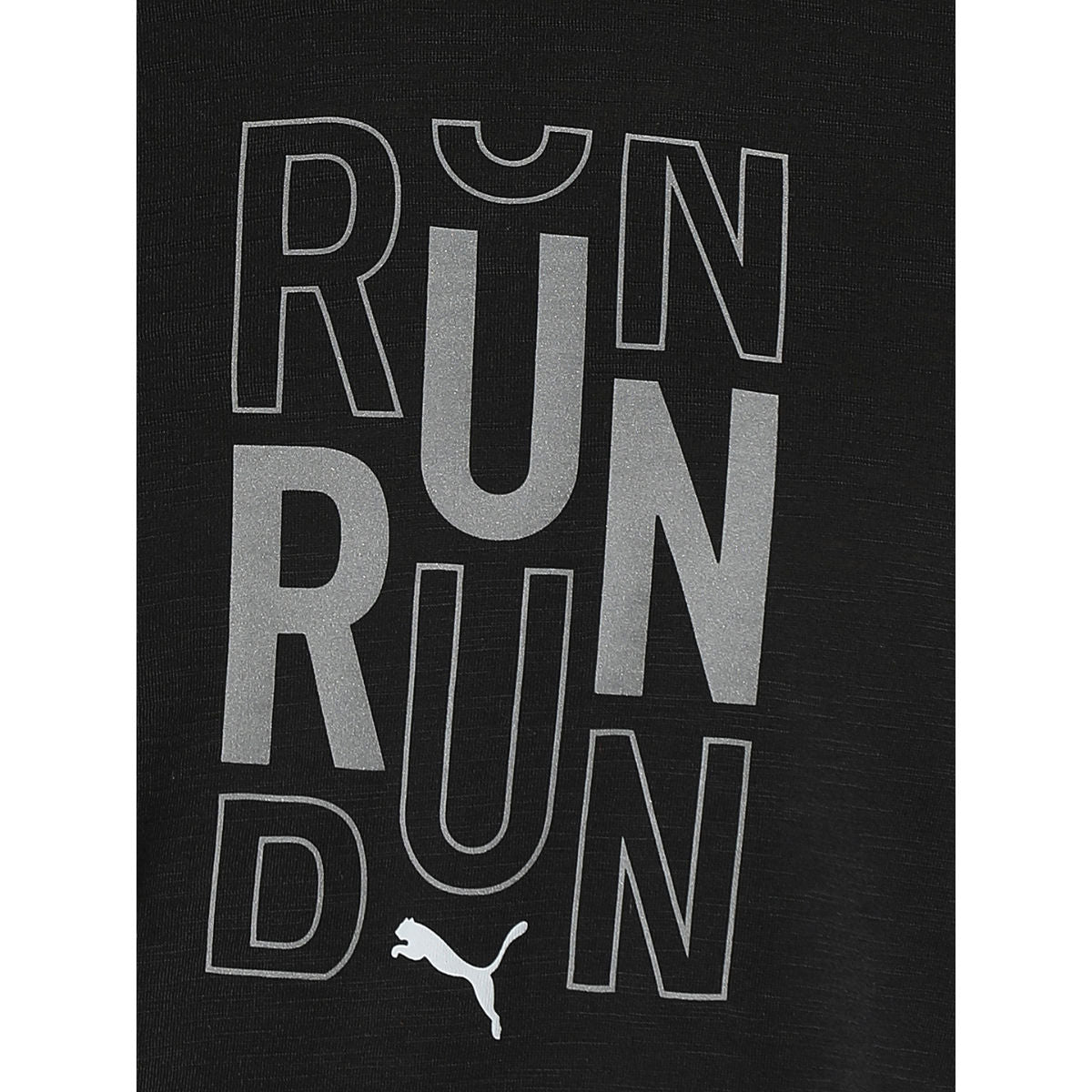 Puma RUN LOGO SS TEE M Puma Black Men's T-Shirt-66030501