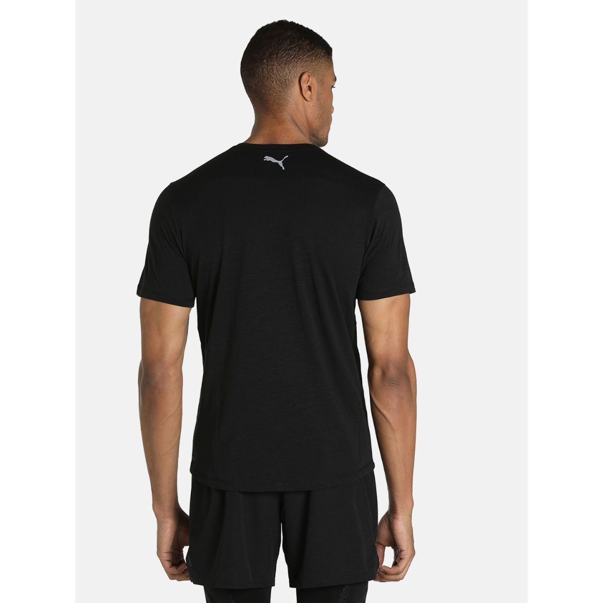 Puma RUN LOGO SS TEE M Puma Black Men's T-Shirt-66030501