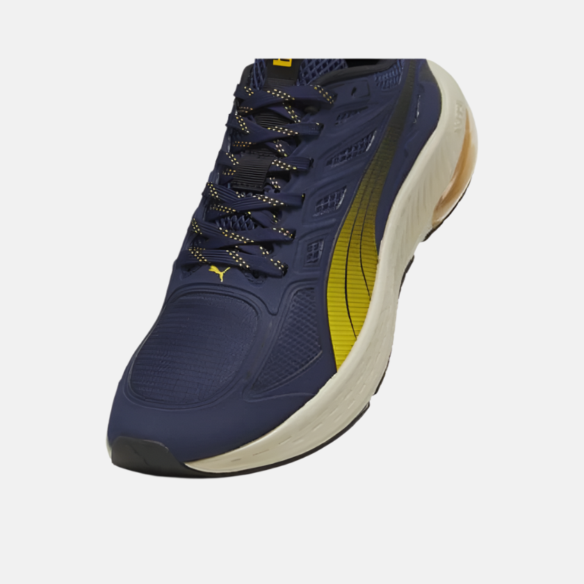 Puma X-Cell Lightspeed PUMA Navy-Yellow Sizzl Men's Running Shoes-30997209