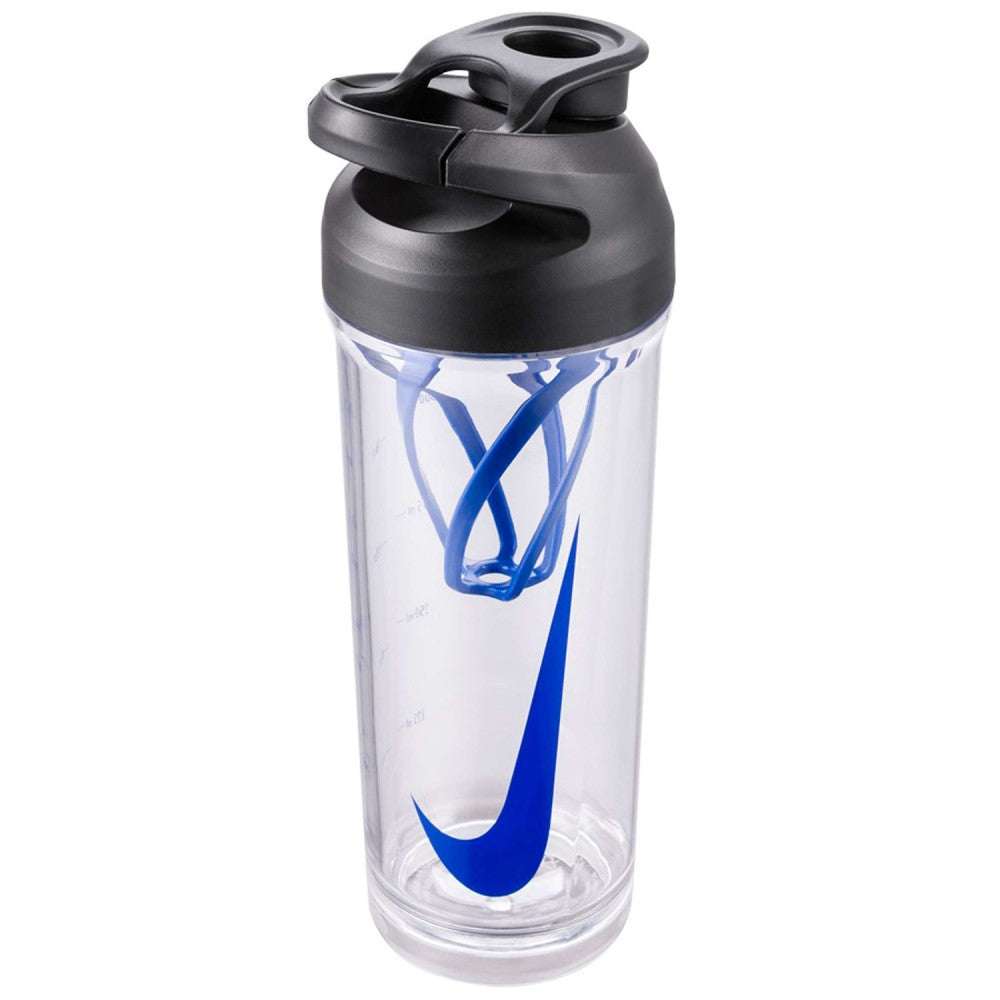 The image shows a unisex Nike sipper shaker with a secure lid, ergonomic design, and a built-in shaker ball for smooth mixing.