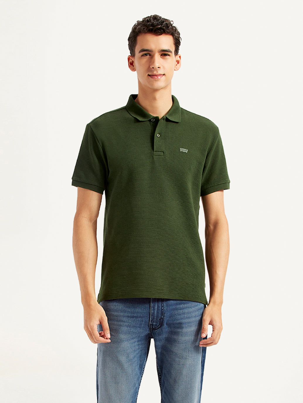 LEVIS Men's Solid Slim Fit Polo T-shirt