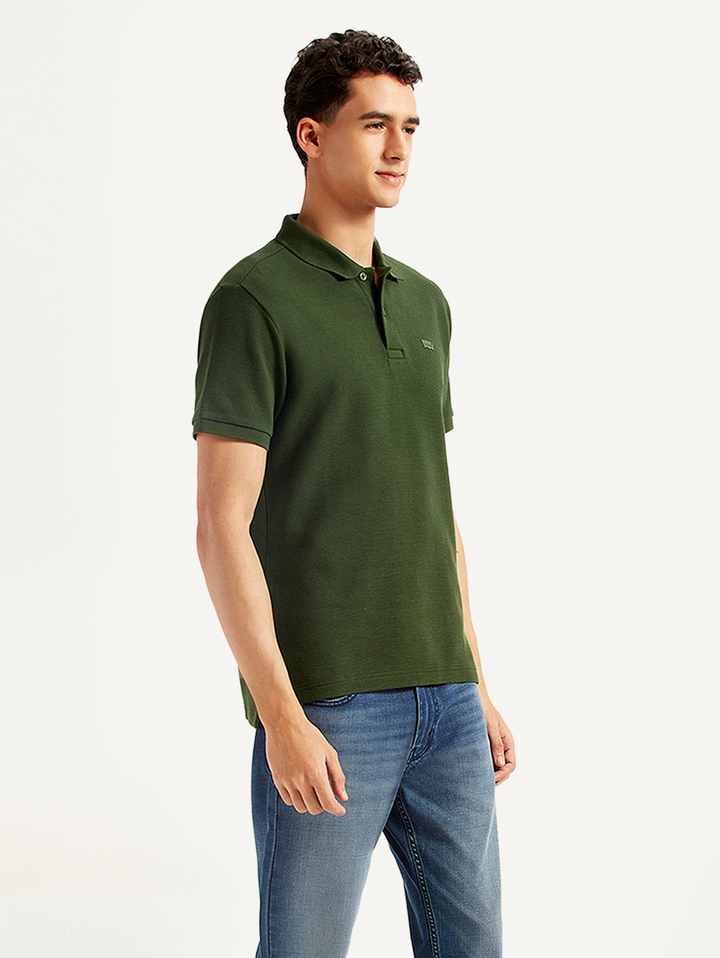 LEVIS Men's Solid Slim Fit Polo T-shirt