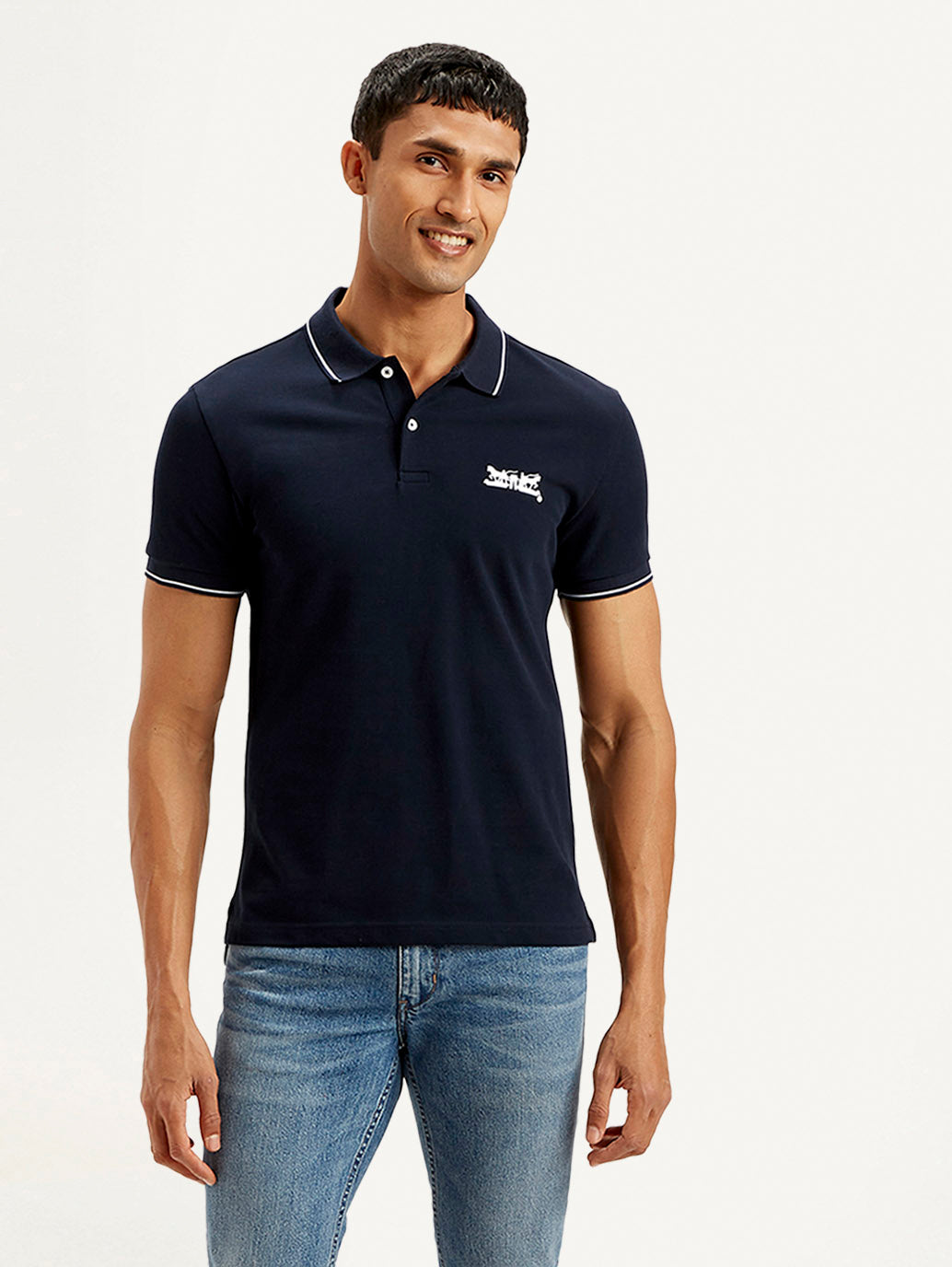 LEVIS Men's Solid Slim Fit Polo T-shirt