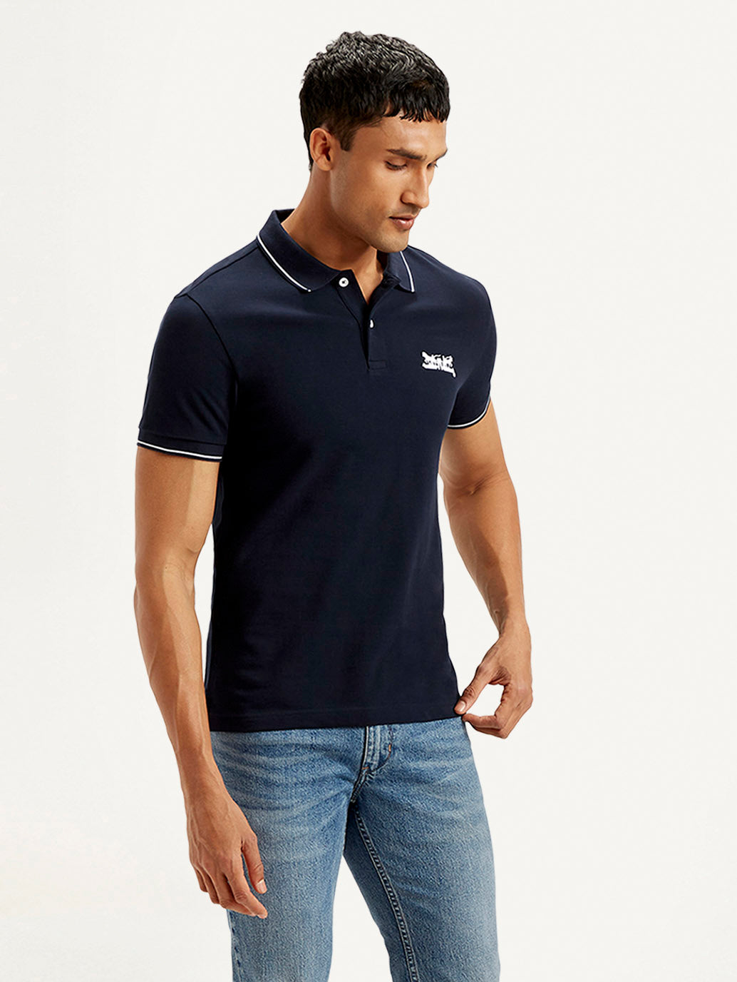 LEVIS Men's Solid Slim Fit Polo T-shirt