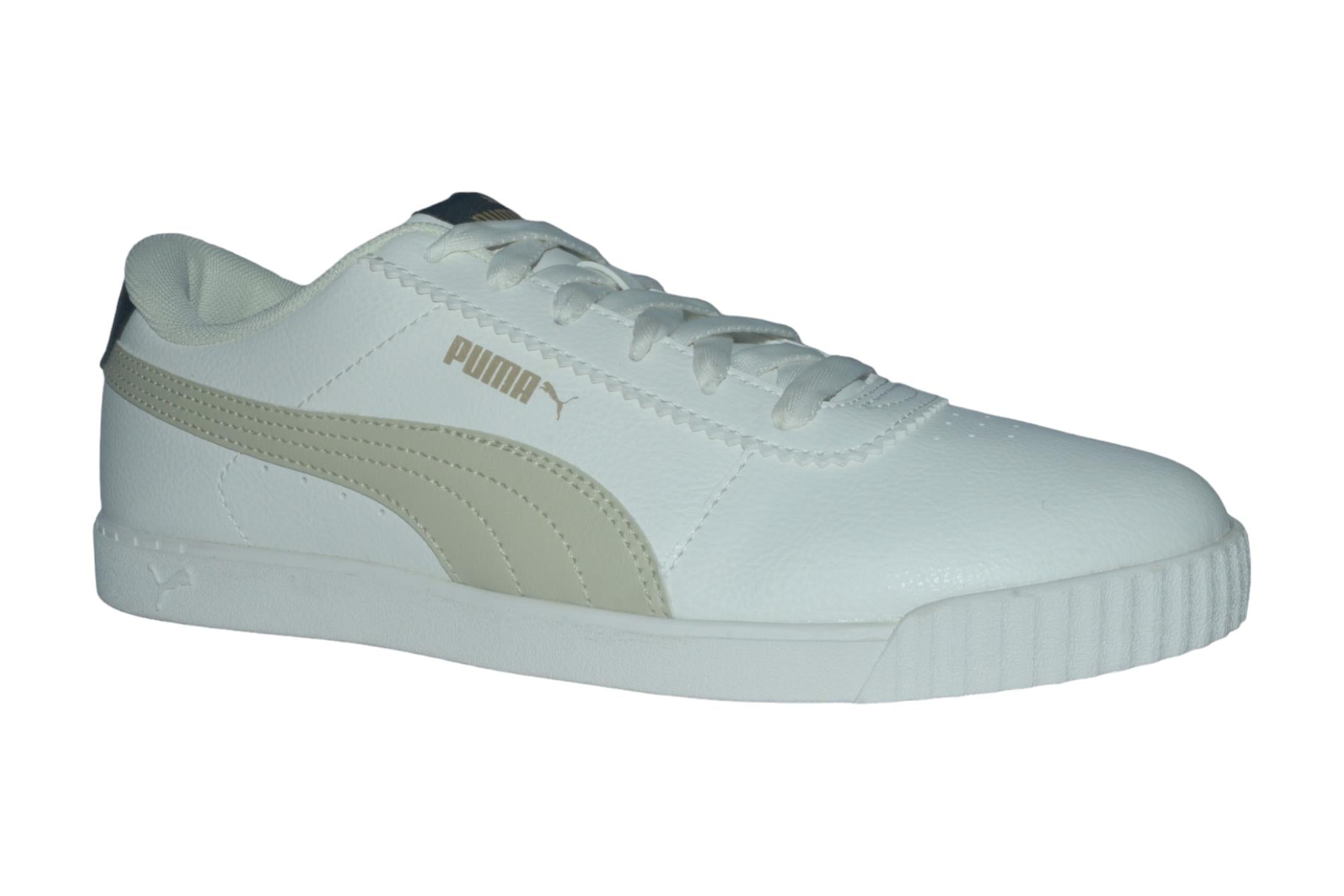 Side view of PUMA Women's Lifestyle Lace-Up Sneakers, showcasing the sleek design, breathable upper, cushioned insole, and iconic PUMA logo, designed for comfort and style in everyday wear.