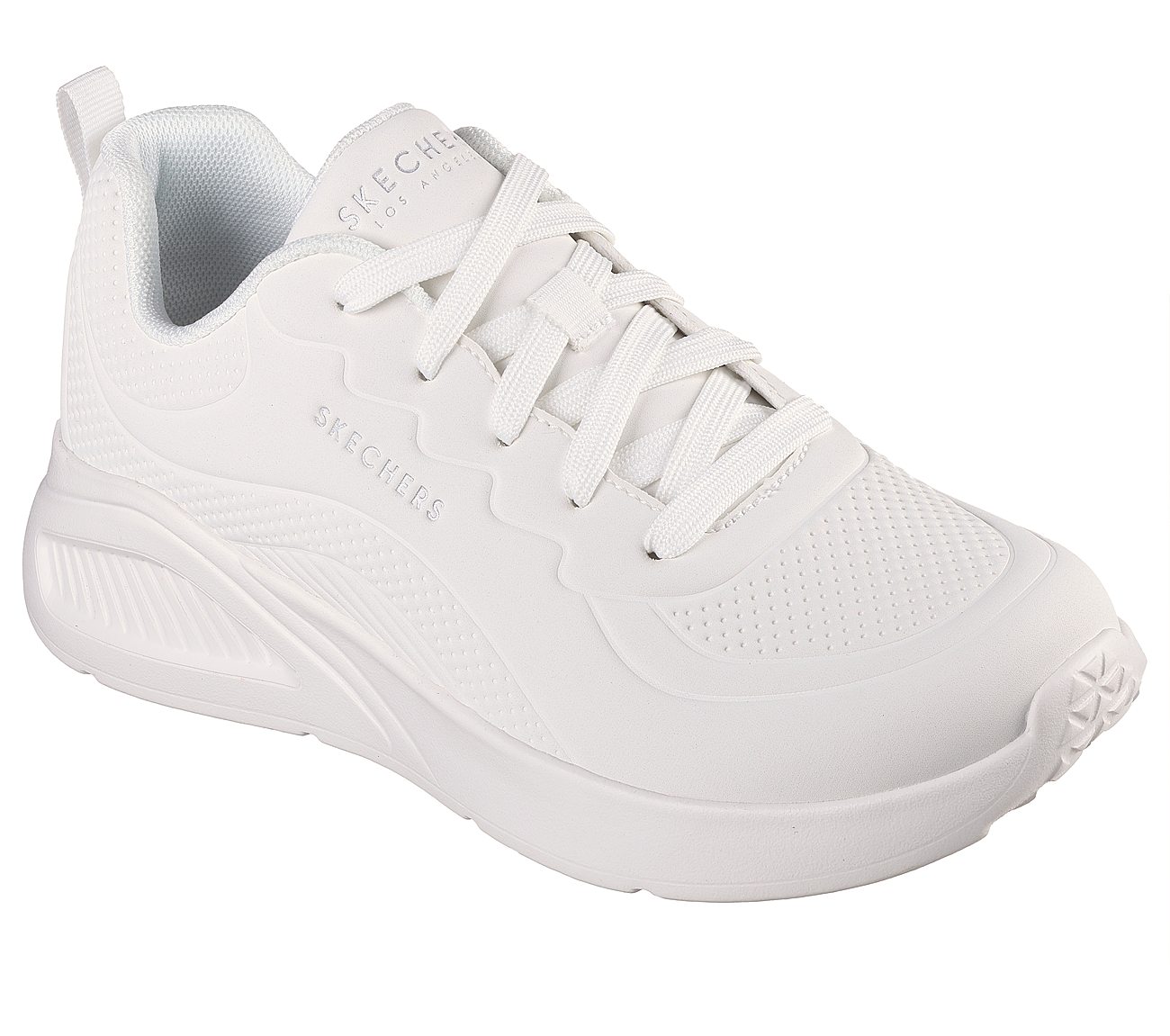 SKECHERS UNO LITE - LIGHTER O WOMEN'S LACEUP LIFESTYLE SHOES - 177288-WHT