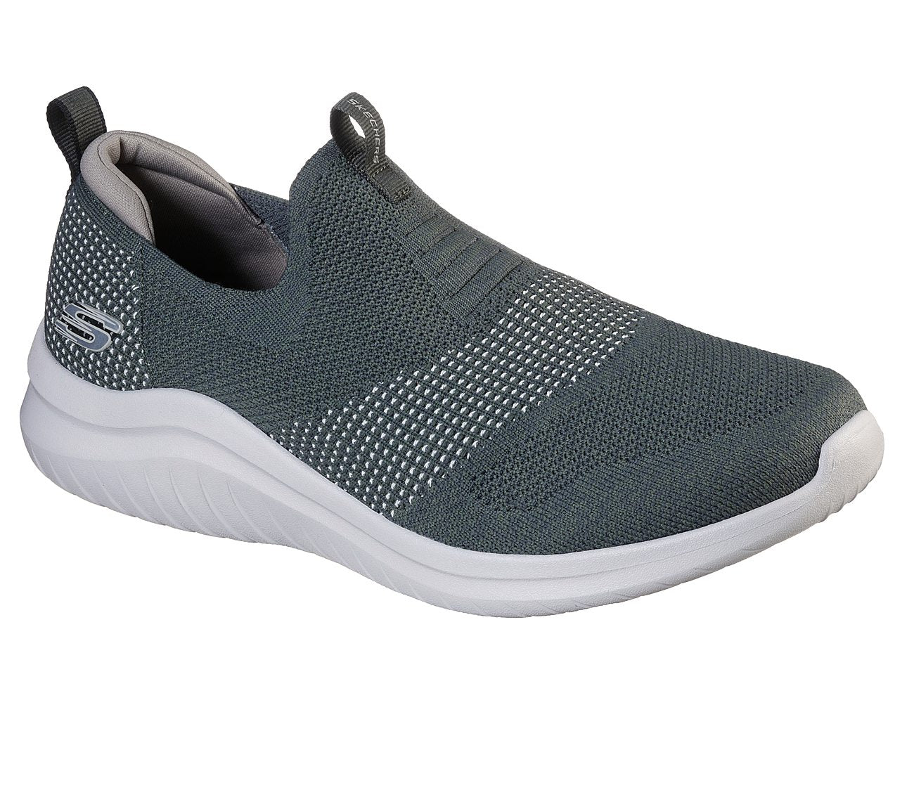 Side view of Skechers Ultra Flex 2.0  Mirkon Men's slip-on walking footwear with sleek design