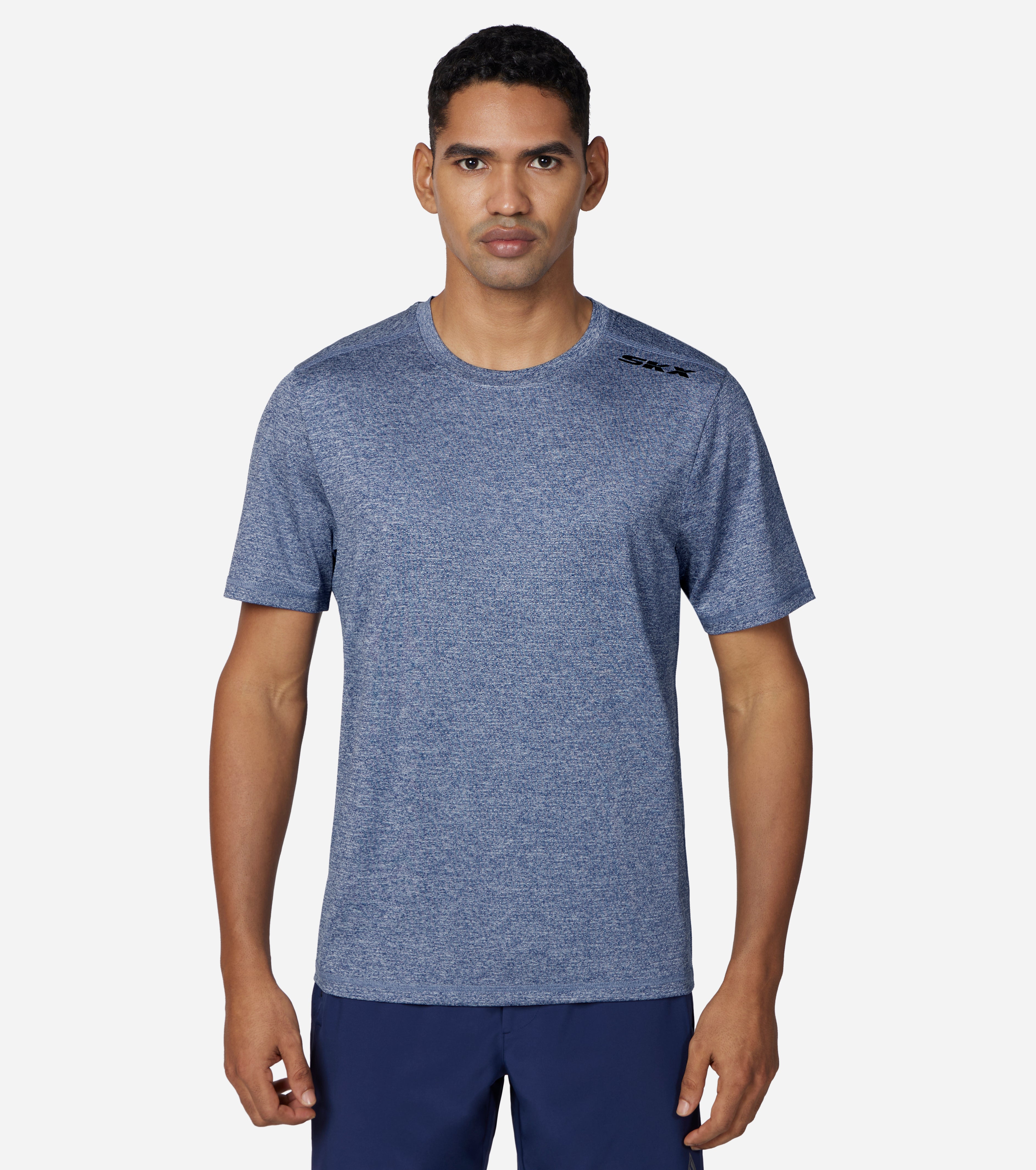 Front view of Skechers Skech-Air Tee Men's crew-neck tee with modern, breathable design